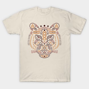 Tiger Face Lines and Shapes T-Shirt